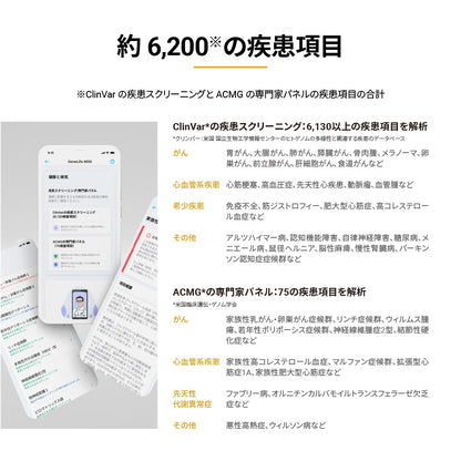 全ゲノム解析 遺伝検査キット  WGS (取引先限定)